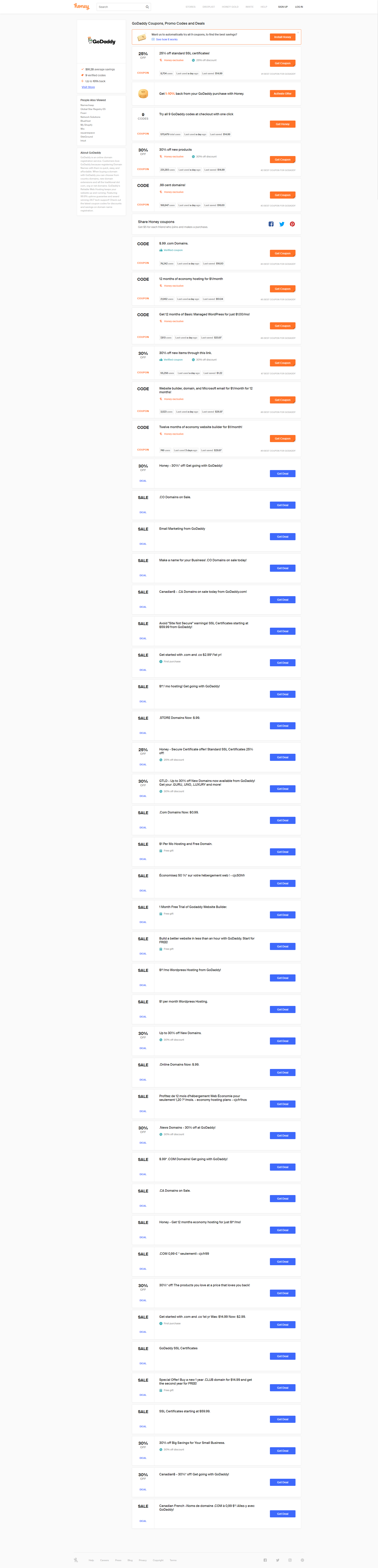 GoDaddy Discount Codes | September 2018
